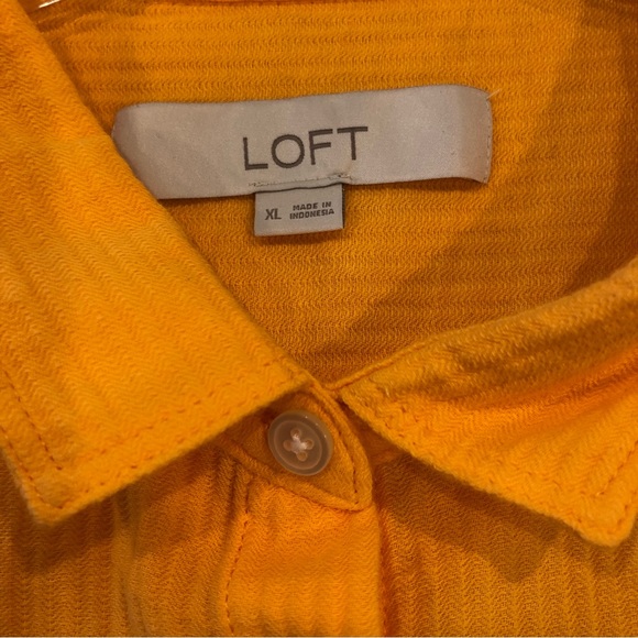 LOFT Dolman sleeve relaxed button down Size XL - Picture 6 of 9